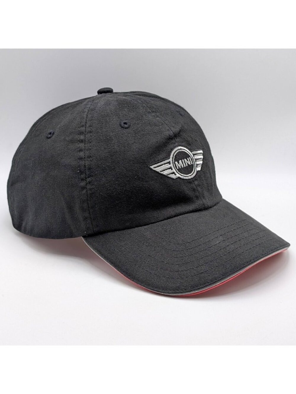 Mini Cooper Baseball Hat Cap Black Embroidered Logo Adjustable Strap Back Cotton